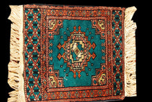 Lade das Bild in den Galerie-Viewer, Tappeto Autentico Originale Annodato a Mano Kashmir Pakistan 30x30 CM
