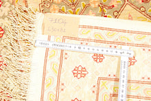 Carica l&#39;immagine nel visualizzatore di Gallery, Antico Tappeto Hereche / Hereke in seta 100% Tunesia Misura 130x81

