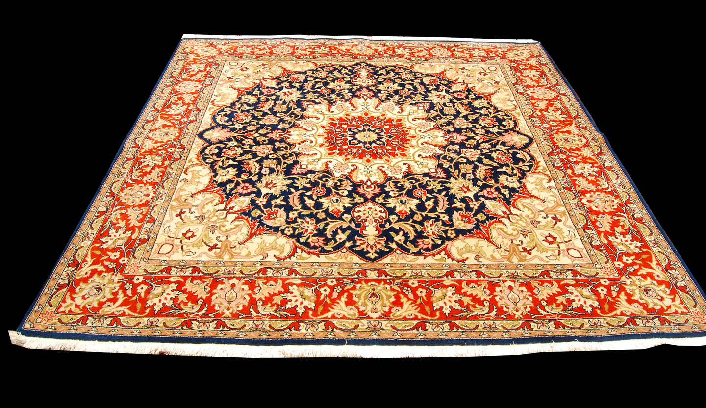 Original Authentic Hand Made Carpet Quadrato Varanasi 200x200 CM
