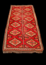 Carica l&#39;immagine nel visualizzatore di Gallery, Kilim Kelem Chilim Rug Tapiet CM 222x102 Fondo Consumato
