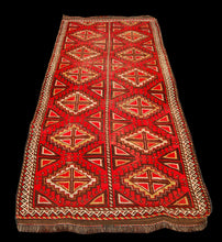 Carica l&#39;immagine nel visualizzatore di Gallery, Kilim Kelem Chilim Rug Tapiet CM 222x102 Fondo Consumato
