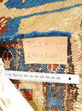 Carica l'immagine nel visualizzatore di Gallery, CM 170x140 Hand made Antique Kazak / Shirvan Caucasic Carpets  - Rimodificato
