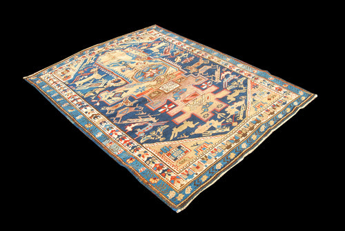 CM 170x140 Hand made Antique Kazak / Shirvan Caucasic Carpets  - Rimodificato