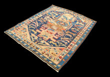 Lade das Bild in den Galerie-Viewer, CM 170x140 Hand made Antique Kazak / Shirvan Caucasic Carpets  - Rimodificato
