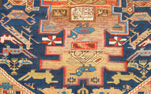 Carica l'immagine nel visualizzatore di Gallery, CM 170x140 Hand made Antique Kazak / Shirvan Caucasic Carpets  - Rimodificato
