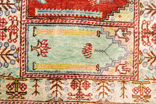 Lade das Bild in den Galerie-Viewer, Antico Tappeto Hereche / Hereke kayseri 100% Misura 54x39
