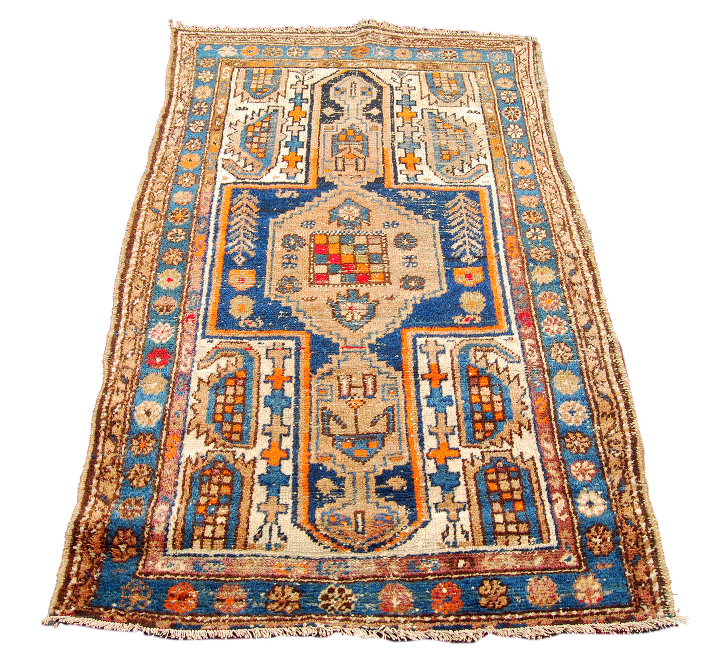 Ancient Antique Original Hand Made Carpets Tapis Teppich CM 166x105