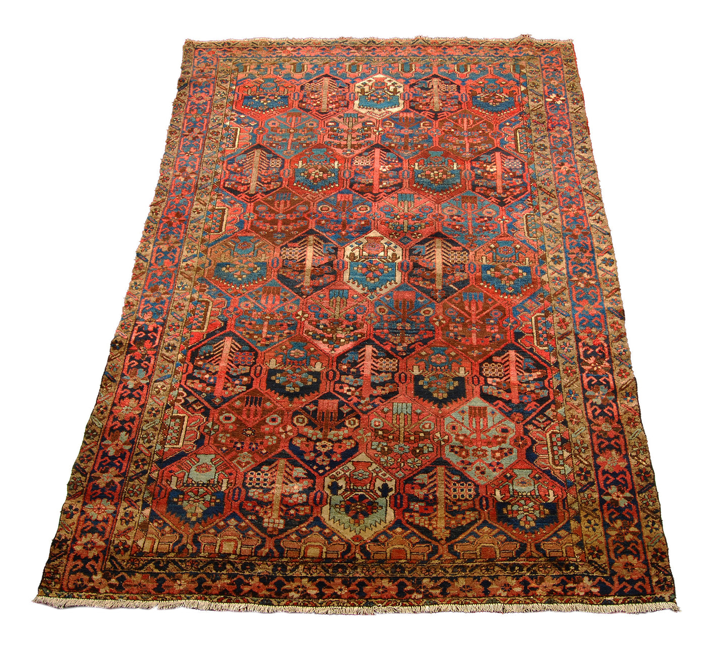 Ancient Antique Original Hand Made Carpets Tapis Teppich CM 295x200