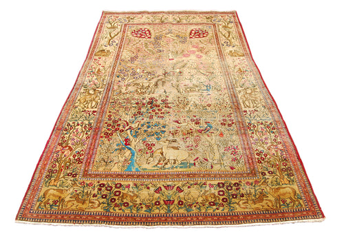 Ancient Antique Original Hand Made Carpets Tappeto CM 220x130