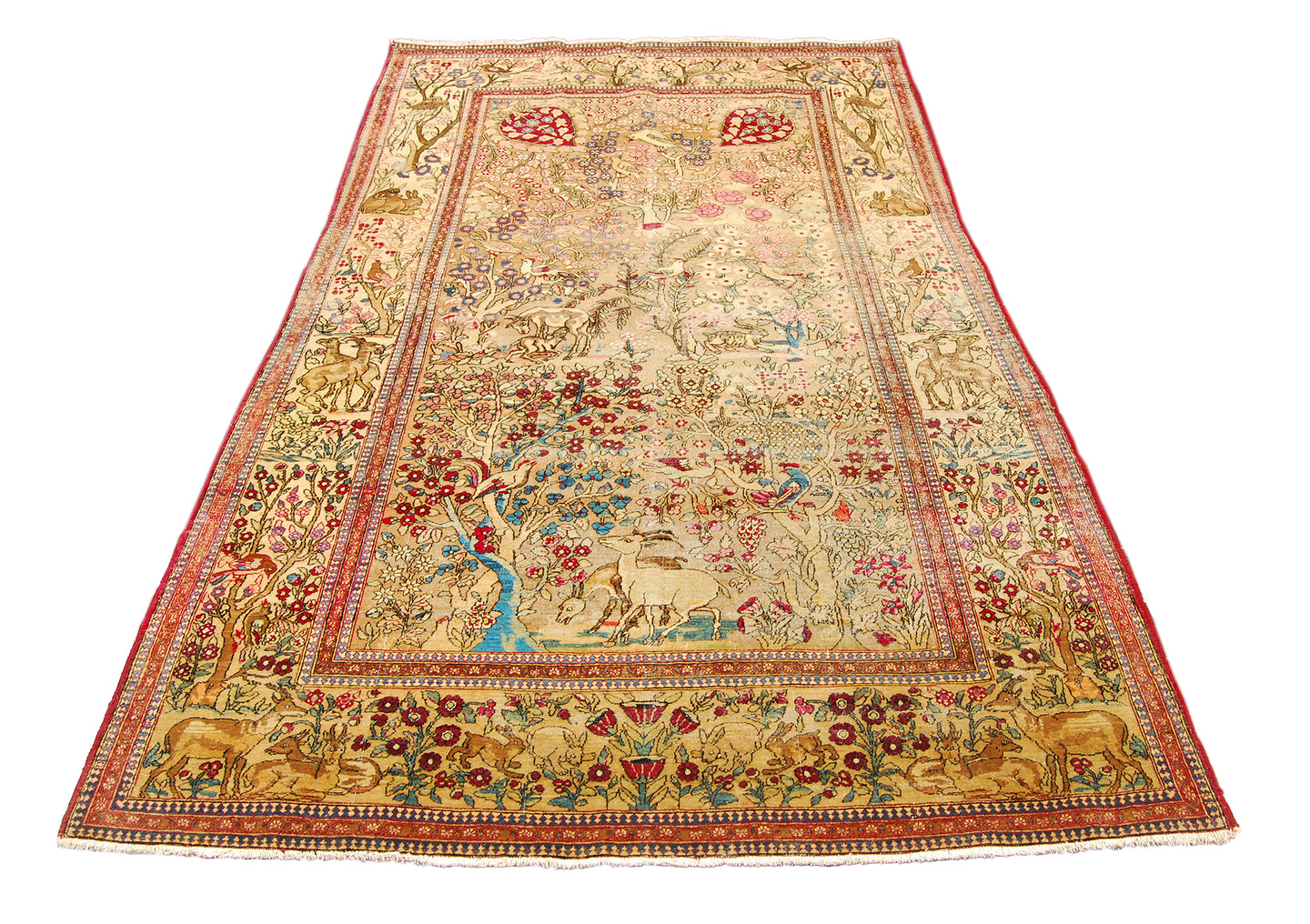 Ancient Antique Original Hand Made Carpets Tappeto CM 220x130