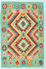 Carica l'immagine nel visualizzatore di Gallery, Kilim Kaudani Lana Hand Made in Afganistan 145x97 CM (Galleriafarah1970)
