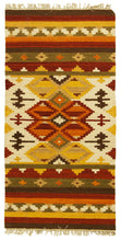 Load image into Gallery viewer, 140x70 cm Kilim indiano autentico e originale, fatto a mano,
