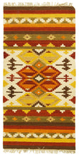 Load image into Gallery viewer, 140x70 cm Kilim indiano autentico e originale, fatto a mano,
