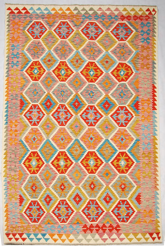 Kilim Kaudani Lana Hand Made in Afganistan 296x196 CM (Galleriafarah1970)