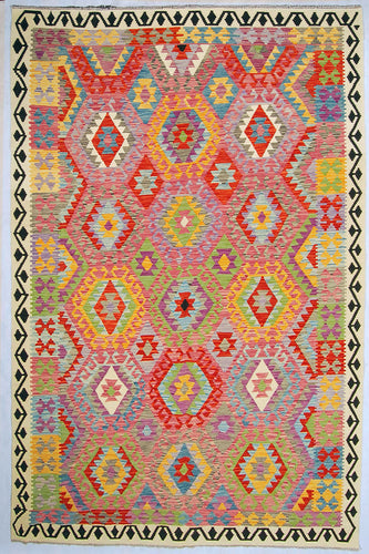 Kilim Kaudani Lana Hand Made in Afganistan 296x202 CM (Galleriafarah1970)