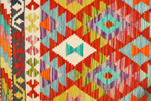 Carica l'immagine nel visualizzatore di Gallery, Kilim Kaudani Lana Hand Made In Afganistan 191x100 CM (Galleriafarah1970)
