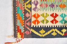 Carica l'immagine nel visualizzatore di Gallery, Kilim Kaudani Lana Hand Made In Afganistan 191x100 CM (Galleriafarah1970)
