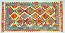 Carica l'immagine nel visualizzatore di Gallery, Kilim Kaudani Lana Hand Made In Afganistan 195x104 CM (Galleriafarah1970)
