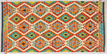 Carica l'immagine nel visualizzatore di Gallery, Kilim Kaudani Lana Hand Made In Afganistan 202x100 CM (Galleriafarah1970)
