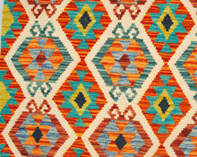 Carica l'immagine nel visualizzatore di Gallery, Kilim Kaudani Lana Hand Made In Afganistan 202x100 CM (Galleriafarah1970)
