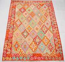 Carica l'immagine nel visualizzatore di Gallery, Kilim Kaudani Lana Hand Made In Afganistan 245x183 CM (Galleriafarah1970)
