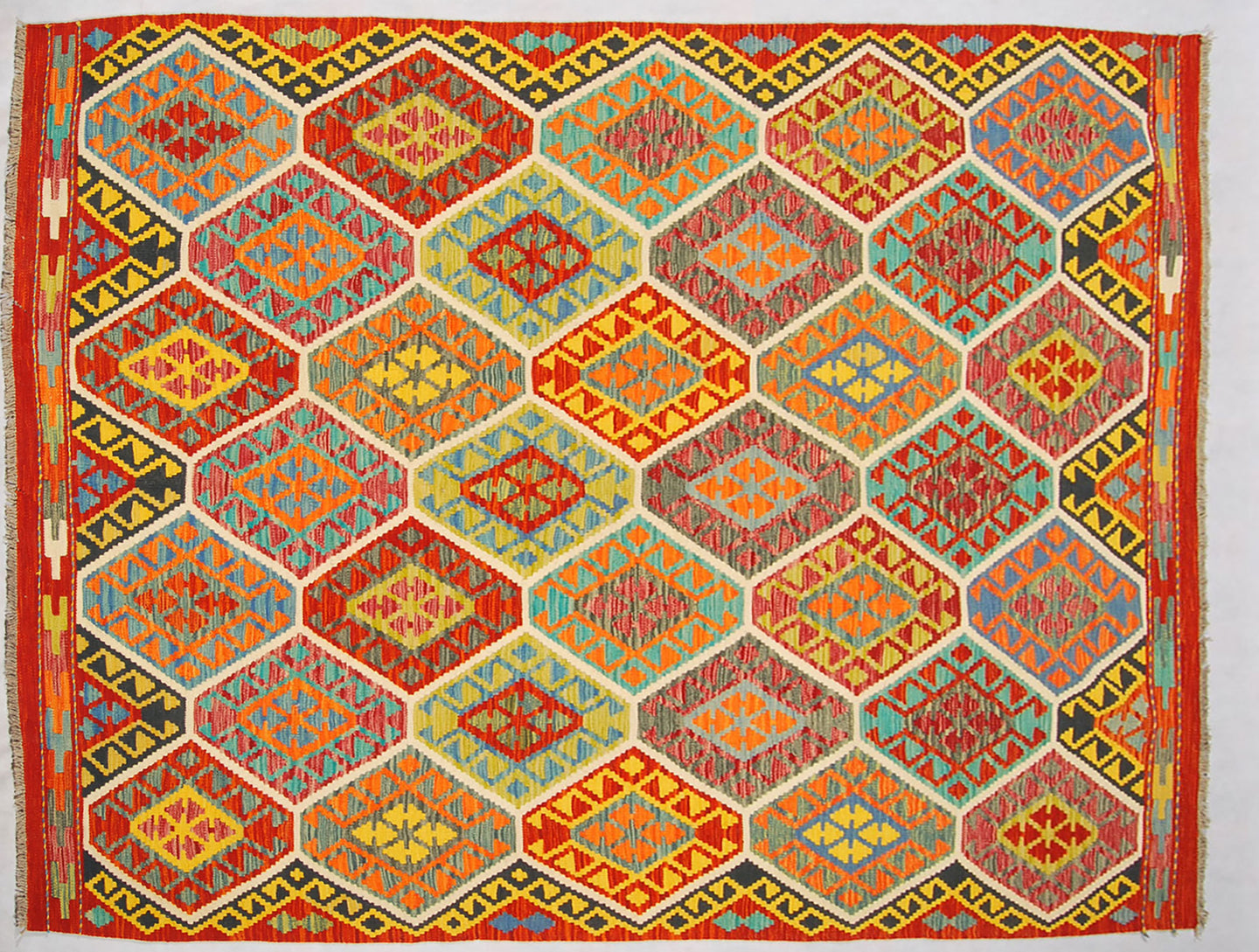 Kilim Kaudani Lana Hand Made In Afganistan 246x186 CM (Galleriafarah1970)