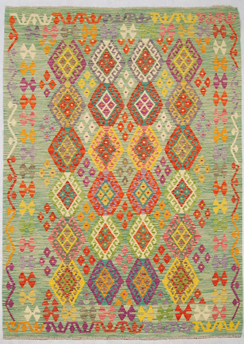 Kilim Kaudani Lana Hand Made In Afganistan 245x174 CM (Galleriafarah1970)
