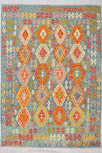 Lade das Bild in den Galerie-Viewer, Kilim Kaudani Lana Hand Made In Afganistan 196x153 CM (Galleriafarah1970)
