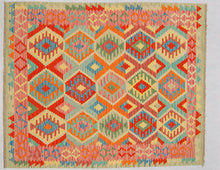Carica l'immagine nel visualizzatore di Gallery, Kilim Kaudani Lana Hand Made In Afganistan 193x151 CM (Galleriafarah1970)
