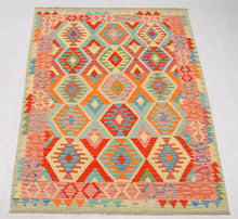 Lade das Bild in den Galerie-Viewer, Kilim Kaudani Lana Hand Made In Afganistan 193x151 CM (Galleriafarah1970)

