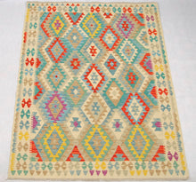 Carica l&#39;immagine nel visualizzatore di Gallery, Kilim Kaudani Lana Hand Made In Afganistan 221x157 CM (Galleriafarah1970)
