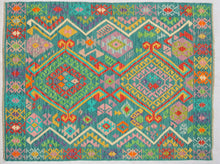 Carica l&#39;immagine nel visualizzatore di Gallery, Kilim Kaudani Lana Hand Made In Afganistan 214x160 CM (Galleriafarah1970)
