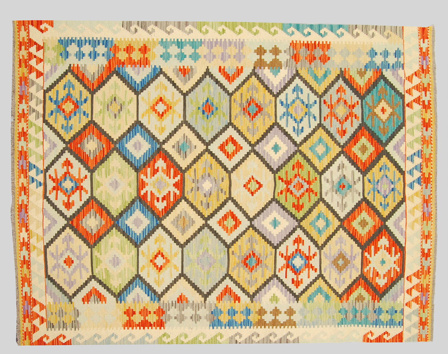 Kilim Kaudani Lana Hand Made In Afganistan 200x157 CM (Galleriafarah1970)