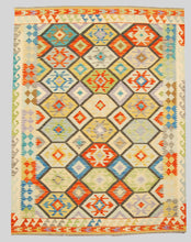 Carica l&#39;immagine nel visualizzatore di Gallery, Kilim Kaudani Lana Hand Made In Afganistan 200x157 CM (Galleriafarah1970)
