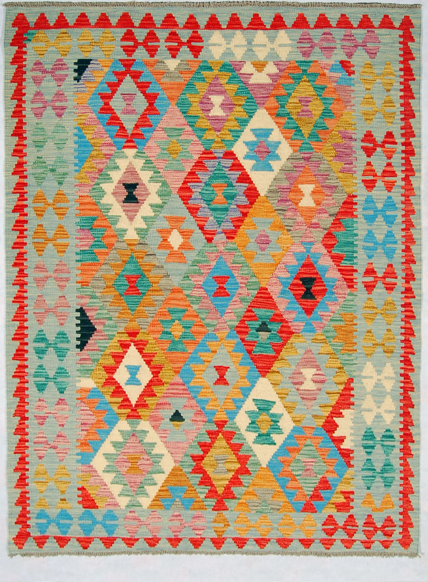 Kilim Kaudani Lana Hand Made In Afganistan 197x147 CM (Galleriafarah1970)