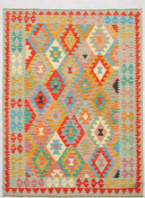 Carica l&#39;immagine nel visualizzatore di Gallery, Kilim Kaudani Lana Hand Made In Afganistan 197x147 CM (Galleriafarah1970)
