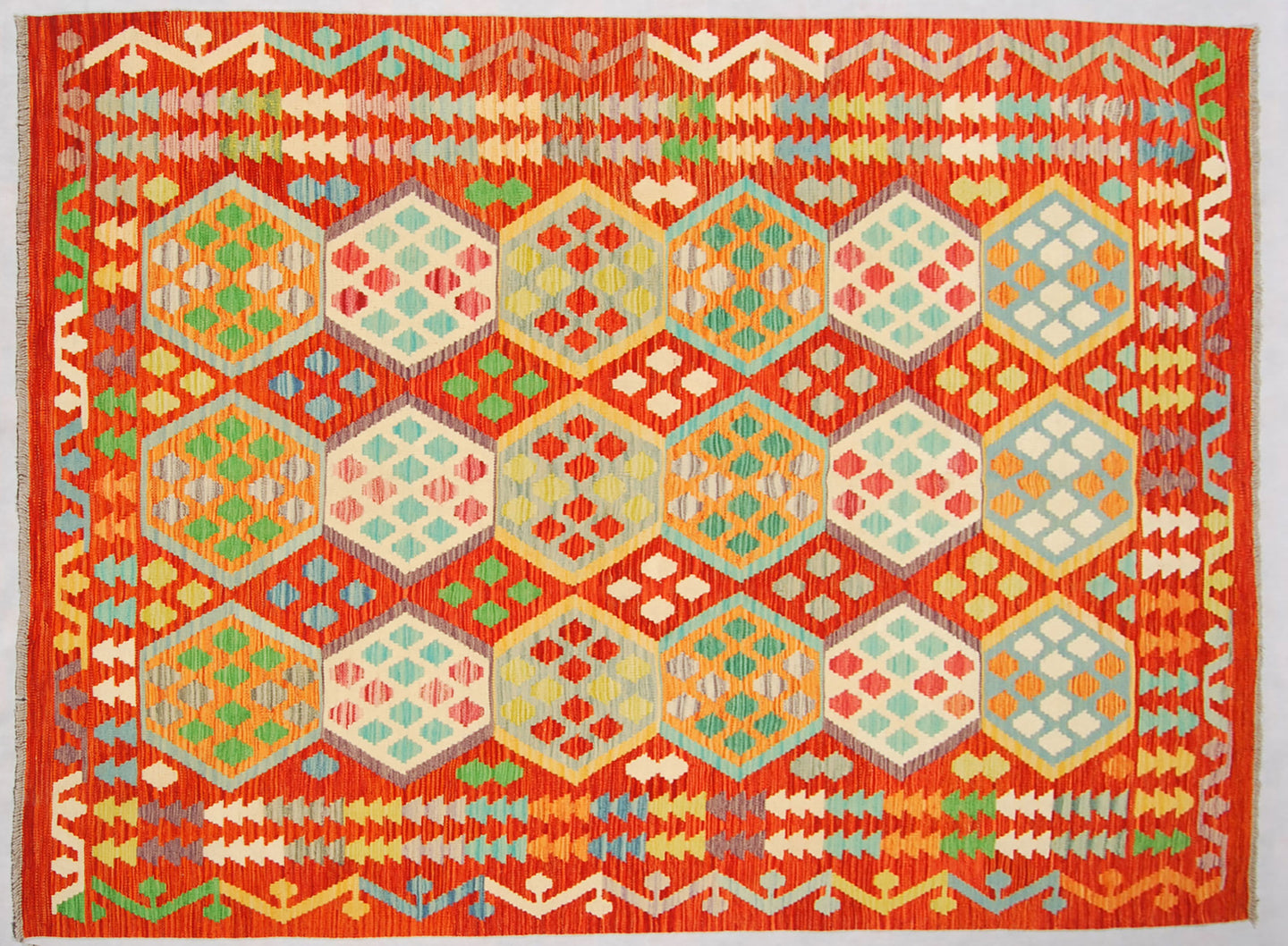 Kilim Kaudani Lana Hand Made In Afganistan 242x180 CM (Galleriafarah1970)
