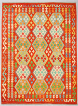 Carica l'immagine nel visualizzatore di Gallery, Kilim Kaudani Lana Hand Made In Afganistan 242x180 CM (Galleriafarah1970)
