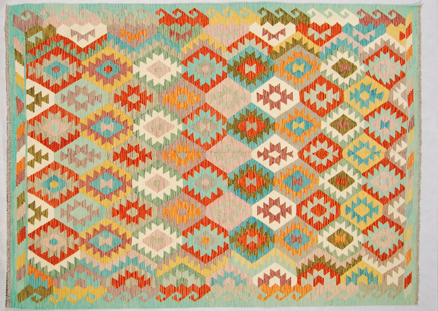 Kilim Kaudani Lana Hand Made In Afganistan 243x175 CM (Galleriafarah1970)
