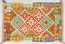 Carica l&#39;immagine nel visualizzatore di Gallery, Kilim Kaudani Lana Hand Made In Afganistan 125x84 CM (Galleriafarah1970)
