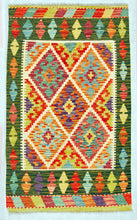 Carica l&#39;immagine nel visualizzatore di Gallery, Kilim Kaudani Lana Hand Made In Afganistan 125x86 CM (Galleriafarah1970)
