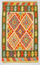 Carica l&#39;immagine nel visualizzatore di Gallery, Kilim Kaudani Lana Hand Made In Afganistan 125x86 CM (Galleriafarah1970)
