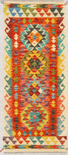 Carica l'immagine nel visualizzatore di Gallery, Kilim Kaudani Lana Hand Made In Afganistan 150x65 CM (Galleriafarah1970)
