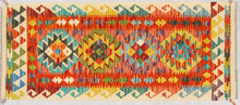 Carica l'immagine nel visualizzatore di Gallery, Kilim Kaudani Lana Hand Made In Afganistan 150x65 CM (Galleriafarah1970)
