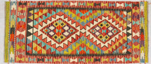 Carica l'immagine nel visualizzatore di Gallery, Original Hand Made Rustic Kilim / Afganistan Origin 141x62 CM (Galleriafarah1970) 
