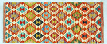 Carica l'immagine nel visualizzatore di Gallery, Kilim Kaudani Lana Hand Made In Afganistan 147x60 CM (Galleriafarah1970)
