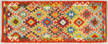 Carica l'immagine nel visualizzatore di Gallery, Kilim Kaudani Lana Hand Made In Afganistan 155x60 CM (Galleriafarah1970)
