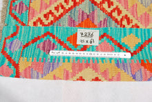 Carica l'immagine nel visualizzatore di Gallery, Kilim Kaudani Lana Hand Made In Afganistan 90x61 CM (Galleriafarah1970)
