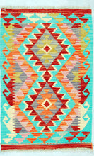 Carica l'immagine nel visualizzatore di Gallery, Kilim Kaudani Lana Hand Made In Afganistan 85X60 CM (Galleriafarah1970)
