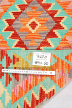 Carica l'immagine nel visualizzatore di Gallery, Kilim Kaudani Lana Hand Made In Afganistan 85X60 CM (Galleriafarah1970)
